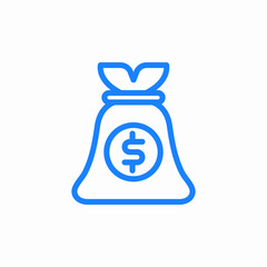 money bag icon sign vector