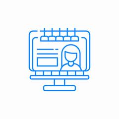 online profile page icon sign vector