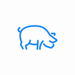 pig animal farming icon sign vector