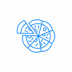 pizza slice icon sign vector