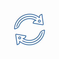 synch process icon sign vector