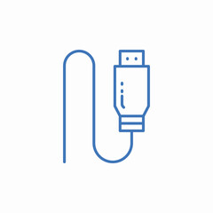 usb cable icon sign vector