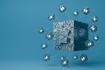 Autonomous Drone Swarm with Interconnected Flight Paths for AI Logistics