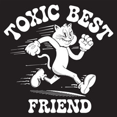 vector illustration of a cartoon cat