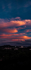 sunset in the city