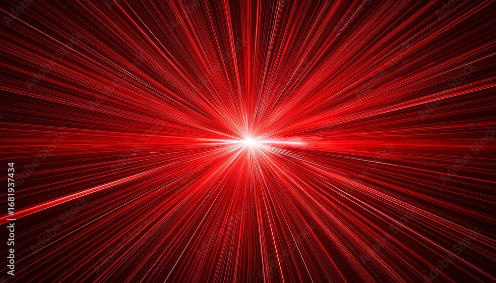 Poster abstract glowing red light effect with sparkling rays