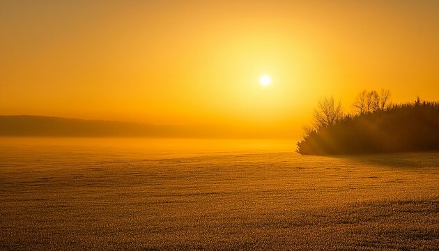 golden hues of sunrise on a minimalist yellow background with subtle texture and gentle gradient