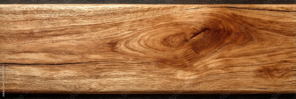 Poster natural wood surface showcasing unique grain patterns with warm tones and rich texture illuminated b