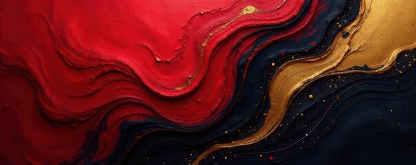 Bold red black gold abstract texture background, color, gold
