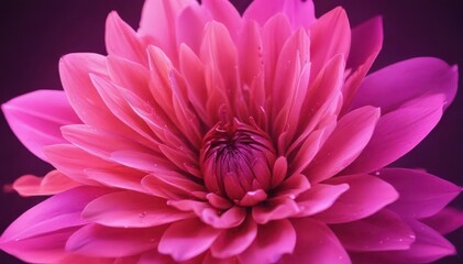 Abstract pink neon flower petals, glowing backdrop, intense, element, flower