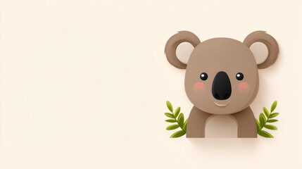 Naklejka premium Why save the koalas: conservation infographic banner with cute koala design