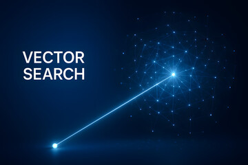 Vector Search Visualization with Interconnected Luminous Points for Data Retrieval