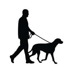 Man Walking with Dog