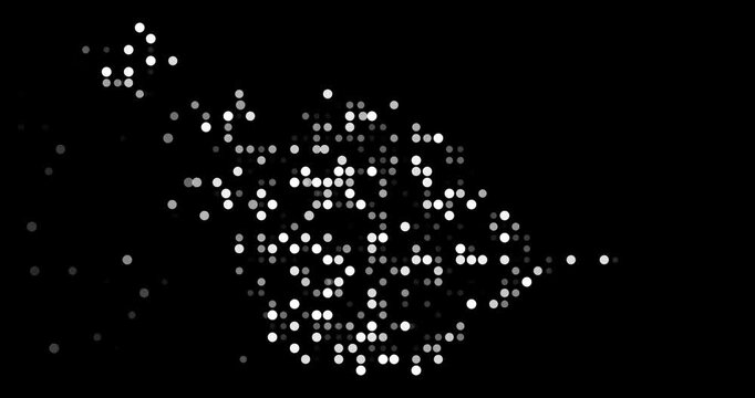 Creative Dots Soaring to Shape Heard Island Outline Generative Art