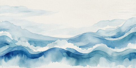 Sea water ocean wave vector background. Blue water ocean sea wave seamless background. Water  ocean wave white and soft blue aqua, teal texture.   © Vactor Viky