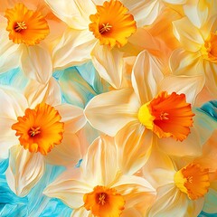 Obraz premium Lovely daffodil blossoms shining beautifully in natural springtime charm picture