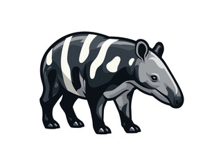 Fototapeta premium Tapir standing confidently in its natural habitat