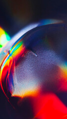 Abstract iridescent macro spheres, colorful holographic circles, vibrant liquid background texture