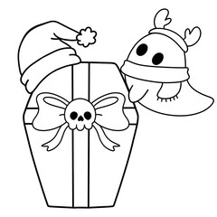 Spooky Cute Christmas Coloring Stamp