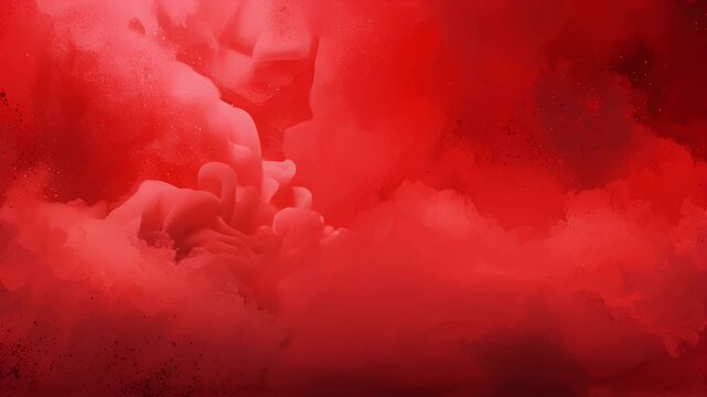 Red Exploding Mist On Person