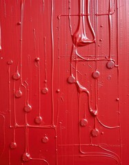 Bold red paint background texture, vibrant crimson backdrop, rich color, saturated hue, paint strokes, abstract art, visual, art, vibrant