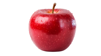Fresh Red Apple Isolated on Transparent Background