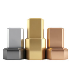 Obraz premium Gold Silver Bronze Award Podium Winner Success