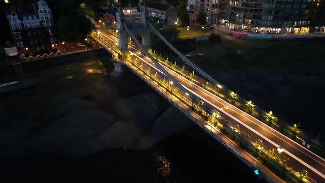 Aerial View Shot of London UK, United Kingdom, Hammersmith