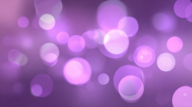 Soft purple bokeh lights create dreamy and enchanting atmosphere, perfect for backgrounds or decorative designs. gentle blur adds touch of elegance and whimsy to any project
