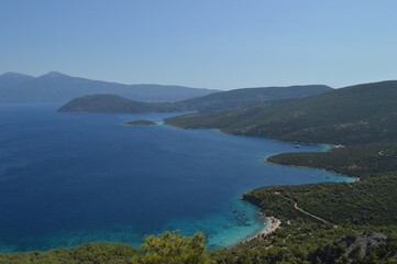 Fototapeta premium View from the island of Samos