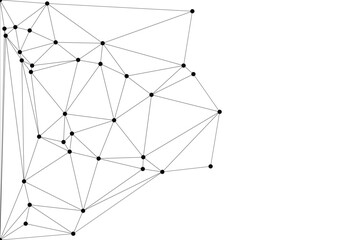 Global network connection background for banner design. Abstract line background with connecting dots and lines. Network Connecting dot polygon social network communication. Internet technology.