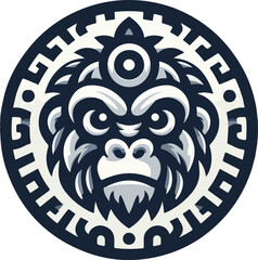 Decorative_Gorilla_Head_Vector_–_Angry_Ape_Face_with_Ethnic_Tribal_Patterns