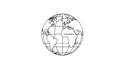 World Globe Outline