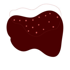 Abstract Blob Shapes Red