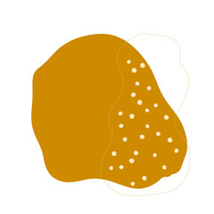 Abstract Blob Shapes Brown
