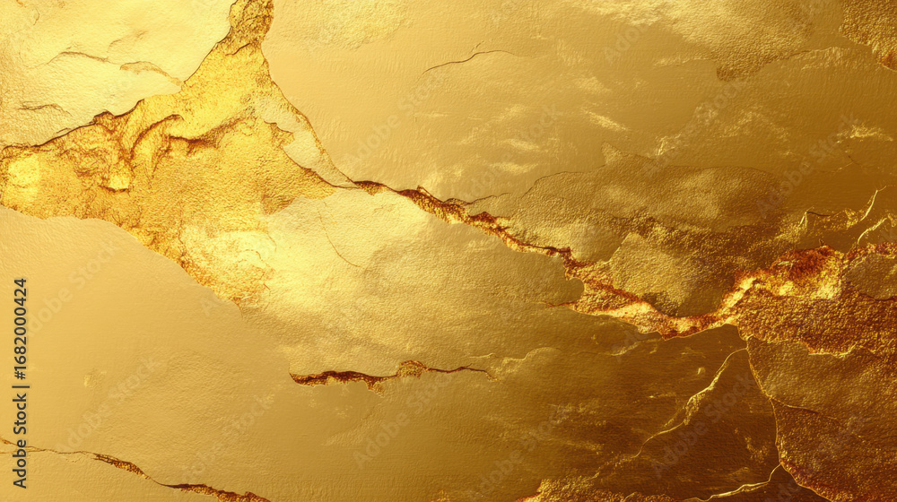 Poster golden texture with intricate cracks and patterns, creating luxurious and elegant appearance. this e