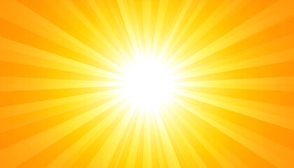 Radiant yellow sunburst design features vibrant hues and radiating rays.