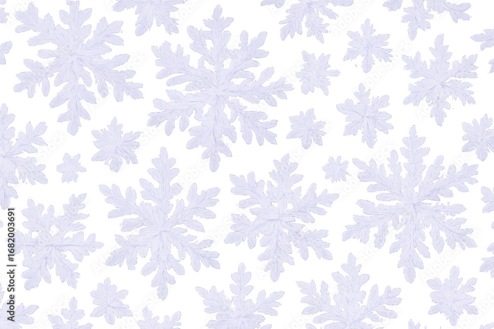 Poster seamless pattern of white snowflakes creating a festive winter design on a transparent background