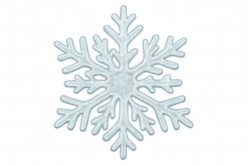 Delicate ice crystal snowflake drifting across transparent surface, highlighting winter crystalline patterns