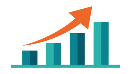 Upward Pointing Arrow Graph Icon Improvement Success Growth Progress Chart