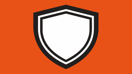 Versatile Blank Shield Emblem for Customization and Logo Design