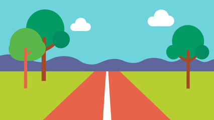 Simple Two Lane Jogging Track in a Public Park for Exercise