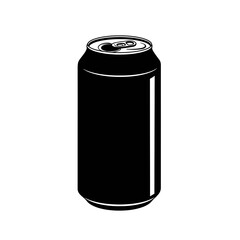 Soda Can Silhouette Icon – Beverage Drink Tin Container Design