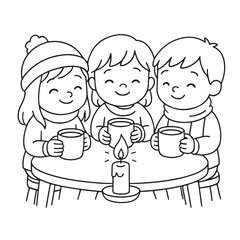cute candle with holly bold & easy cute christmas coloring page, Whimsical Gingerbread House Coloring Pages for Kids & Adults, Christmas Coloring Pages, bold & easy cozy winter coloring book pages, 