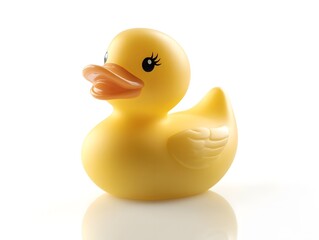 Yellow Rubber Duck Bath Toy &ndash; Classic Children's Playful and Cute Nursery Decor with Vibrant Color and Unique Design for Kids Enjoyment