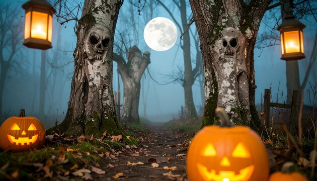 Spooky Halloween Backdrop
