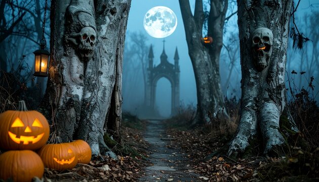 Spooky Halloween Backdrop