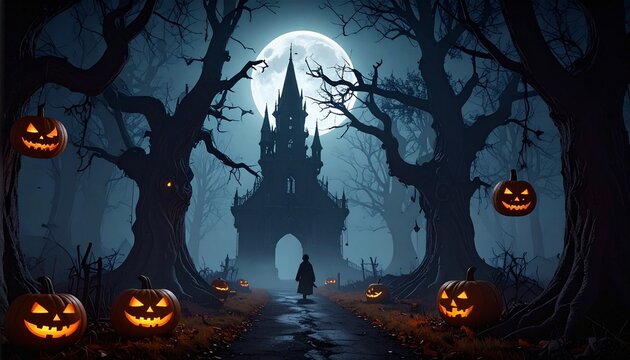 Spooky Halloween Backdrop