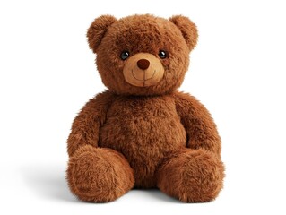 Fototapeta premium Cute Teddy Bear Stuffed Animal: Adorable Brown Plush Toy for Nursery and Cozy Childhood Playtime