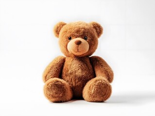 Obraz premium Cozy Brown Teddy Bear Plush Toy: Adorable Childhood Companion for Home Decor & Nursery